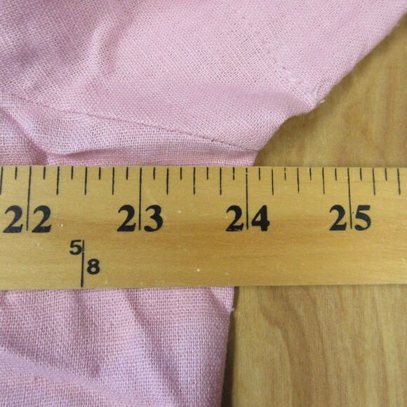 BUFFALO DAVID BITTON Linen Blend Button Front Shirt L 14-16 Fidji Pink Top NWT - Picture 8 of 9